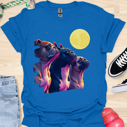 Bulldog & Moon - V4 - All Bulldogs T-Shirt